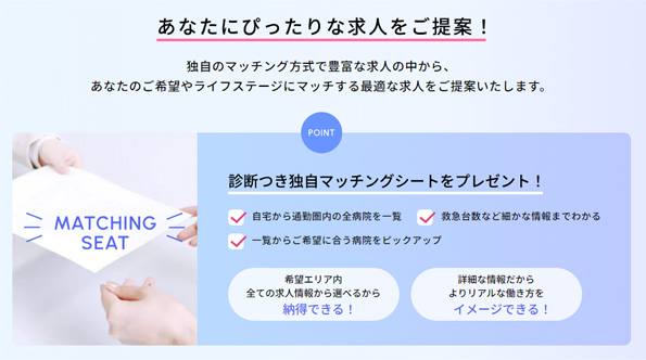 とうきょうナースステーション独自のマッチング方式